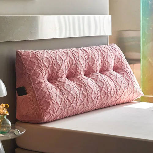 Miniatura 15 de Almohada triangular para cabecero grande para cama de lectura, respaldo de cuña para cabecero, cojín de apoyo para sofá cama con funda extraíble