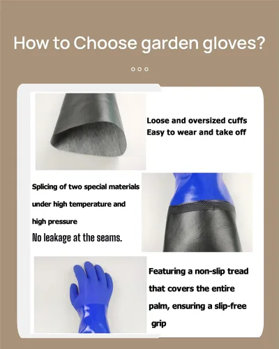 Miniatura 5 de LIICHAAO Guantes para sostener corales de acuario para mantenimiento de peceras Guantes resistentes a productos químicos, guantes impermeables