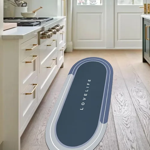 Miniatura 12 de Tapetes de baño de goma de secado rápido, antideslizantes, súper absorbentes, de secado instantáneo, alfombra de baño frente al fregadero de la Beige