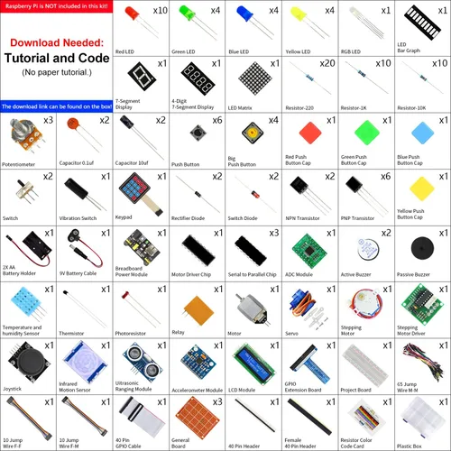 Miniatura 2 de Freenove Ultimate - Kit de inicio para Raspberry Pi 5 4 B 3 B+ 400 Zero 2 W, tutorial detallado de 962 páginas, código Python C Java Scratch
