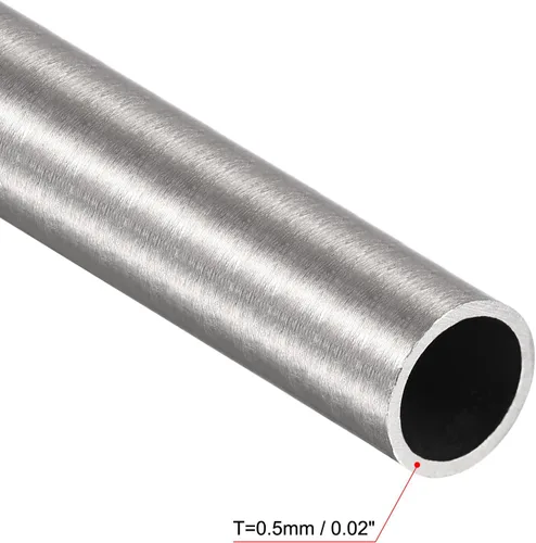 Miniatura 3 de uxcell Tubo redondo de acero inoxidable 304 0.236 in OD 0.020 in espesor de pared 11.811 in longitud 3 piezas