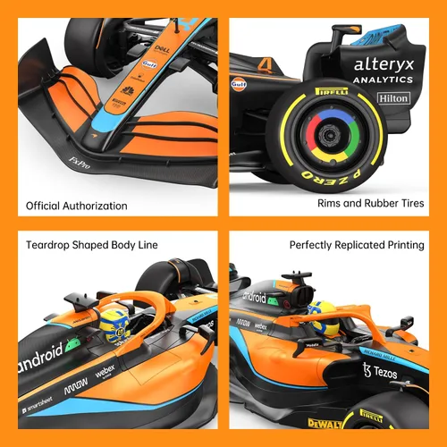 Miniatura 5 de RASTAR McLaren MCL36 Formula 1 Race RC Car 1/12 Escala McLaren F1 Coche de juguete a control remoto