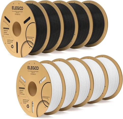 Miniatura 10 de ELEGOO Filamento PLA 1.75mm Azul Oscuro & Rojo 2KG, Filamento para Impresora 3D con Precisión Dimensional +/- 0.02mm, Paquete de 2 Carretes de 1kg
