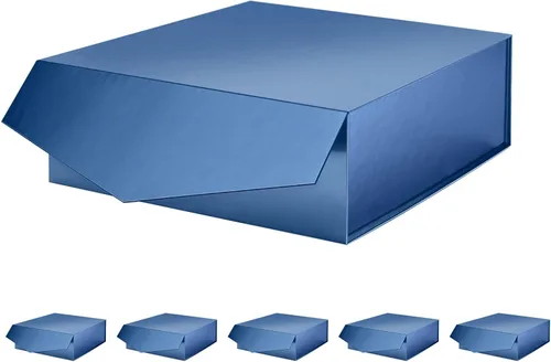 Miniatura 7 de Caja de regalo extragrande con tapas, de 17 x 14.5 x 5.5 pulgadas, caja de propuesta de padrino de boda negra con cierre magnético para todas