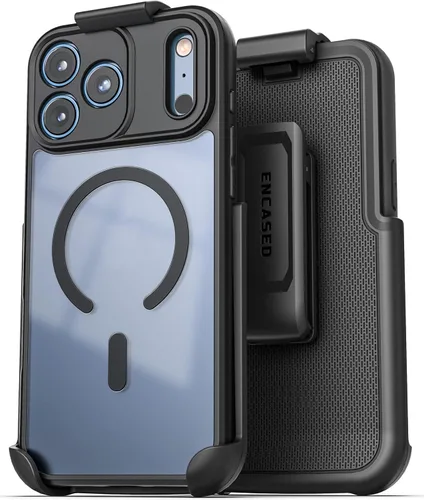 Miniatura 12 de Encased MAG - Funda para cinturón diseñada para iPhone 15 con clip de funda, tecnología protectora AirGuard (negro/transparente) compatible