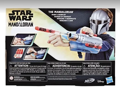 Miniatura 3 de STAR WARS NERF The Mandalorian Rocket Guantelete + Juego de máscara, juguete de lanzamiento de dardos NERF para niños, juguetes para niños a partir