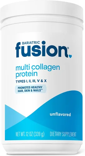 Bariatric Fusion Polvo de proteína de colágeno múltiple sin sabor | Péptidos de colágeno hidrolizados en polvo más complejo de apoyo articular de