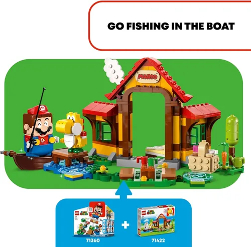 Miniatura 6 de LEGO Super Mario Picnic at Mario's House - Juego de expansión 71422, juego coleccionable con figura amarilla de Yoshi, juguete de juego