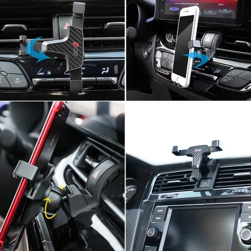 Miniatura 6 de Soporte para teléfono celular con cubierta de clip de ventilación ajustable para Volkswagen VW Golf 7 MK7 2014 2015 2016 2017 2018