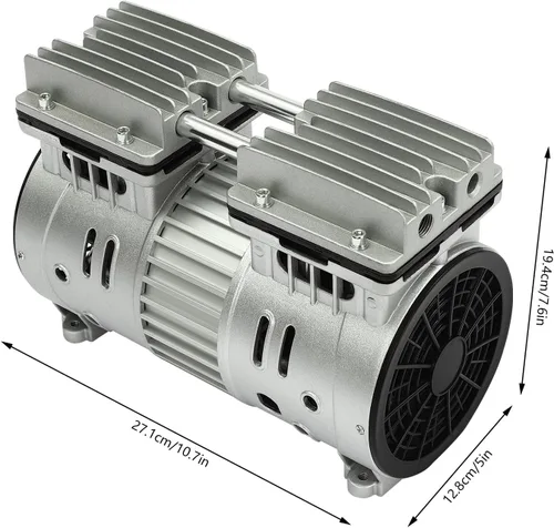 Miniatura 2 de Bomba de aire sin aceite de 550W, Bomba de compresor de pistón sin aceite de alta presión, Bomba de vacío de compresor de 1700 rpm, Bomba de aire