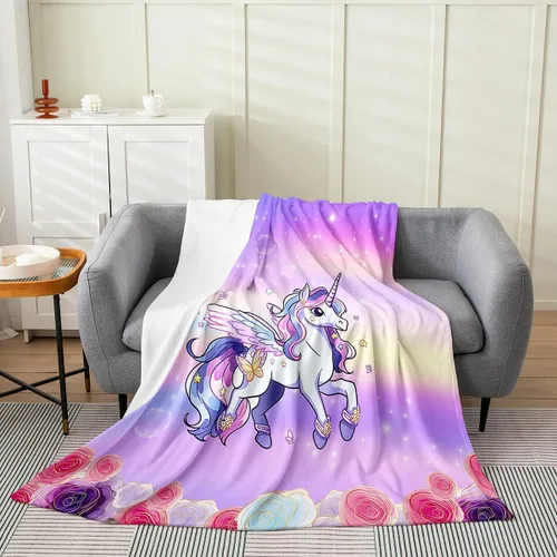 Miniatura 13 de Castle Fairy Manta de forro polar Sherpa con estampado de aviones para niños, manta de franela de dibujos animados para sofá, avión, azul y blanco