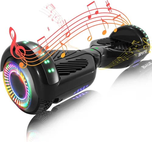 SIMATE Hoverboard - Aeropatineta Bluetooth todo terreno con luces LED y control de aplicación, regalos para niños, adultos, niñas, niños, para todas