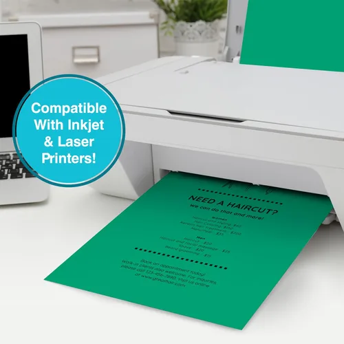 Miniatura 5 de PrintWorks Cartulina brillante de 8.5 x 11 pulgadas, 50 hojas, 5 colores primarios surtidos, ideal para proyectos escolares y artesanales, 65 lb/176