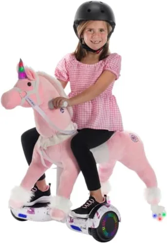 Power Pony Unicornio de paseo para niños de 4 a 8 años, juguetes de paseo de unicornio para niñas, juguete de equitación de unicornio que trae