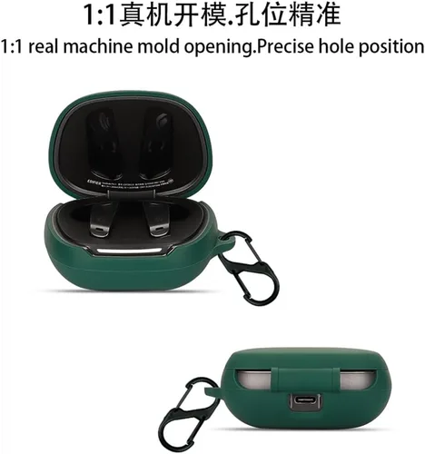 Miniatura 7 de DAYJOY - Juego de 2 fundas protectoras de silicona suave compatibles con auriculares EDIFIER NeoBuds Pro 2, funda protectora con mosquetón