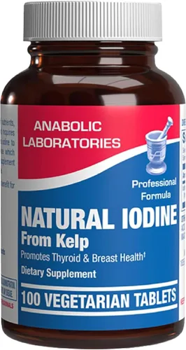 Suplemento de yodo de algas marinas, suplemento de yodo mejorado de grado clínico para mujeres y hombres para el metabolismo energético y el apoyo