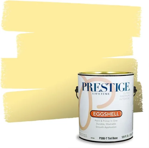 Miniatura 193 de PRESTIGE Pinturas Pintura Exterior e Imprimación En Uno, 1 Galón, Satinado, Pareja Comparable de Benjamin Moore* Amarillo* 320BM-PCM