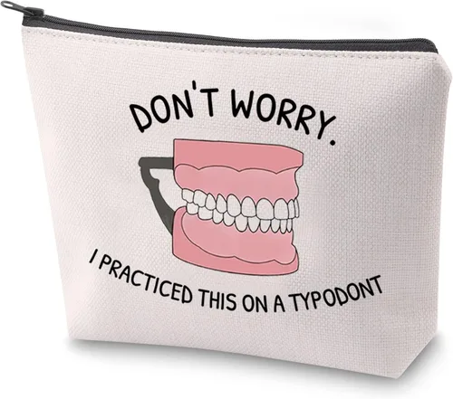 ZJXHPO Kit de supervivencia para dentistas - Bolsa de maquillaje y artículos de tocador para higienista dental para mujer, Typodont, No