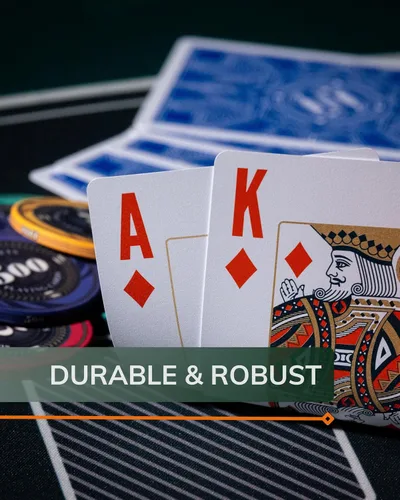 Miniatura 3 de Bullets Playing Cards Cartas de plástico impermeables – 2 mazos de póquer tamaño con índice jumbo, parte delantera lisa y parte trasera de fácil