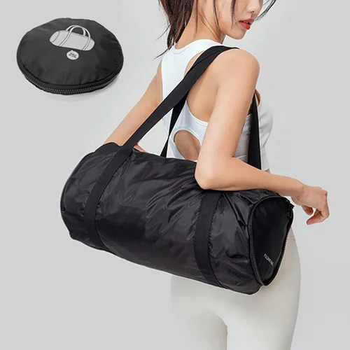 Miniatura 2 de Pequeña bolsa de gimnasio, bolsa deportiva impermeable para mujeres, mini bolsa de lona portátil para hombres, bolsa de entrenamiento plegable