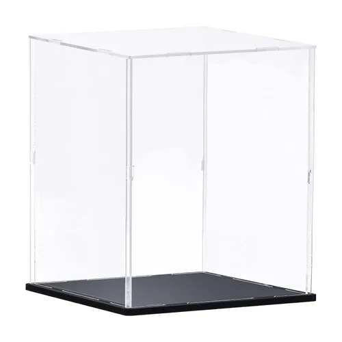 Miniatura 11 de MECCANIXITY Caja de acrílico transparente, caja transparente para ensamblar, escaparate a prueba de polvo de 9.8 x 9.8 x 15.7 pulgadas