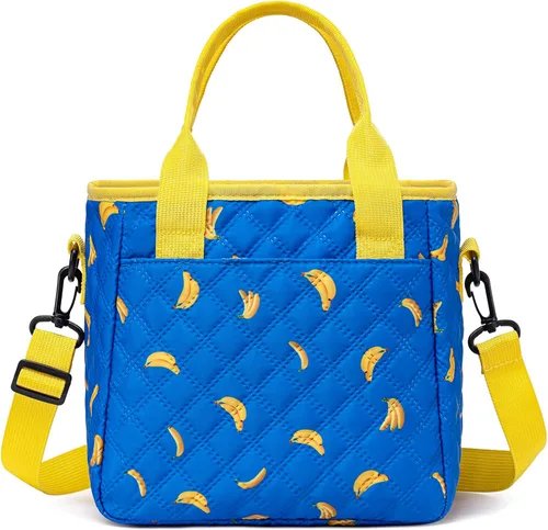 Miniatura 32 de TuErCao - Linda lonchera con forma de fresa para mujeres; bolsas de almuerzo para el trabajo, lonchera pequeña con aislamiento para pícnic, viaje