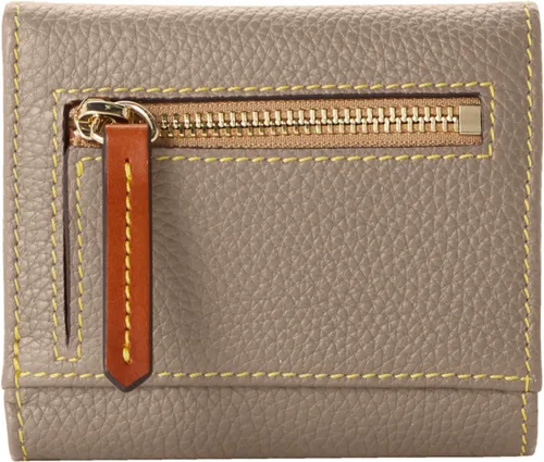 Miniatura 4 de Dooney & Bourke Billetera, billetera pequeña con solapa para tarjetas de crédito, color gris pardo, gris topo, Cartera pequeña para tarjetas
