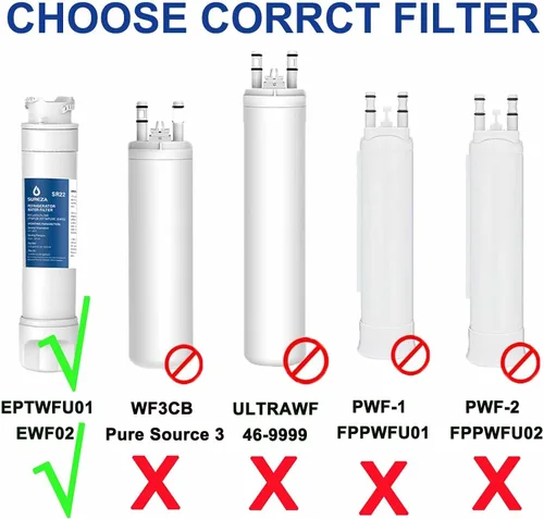 Miniatura 2 de Filtro de agua para refrigerador compatible con Frigidaire EPTWFU01, EWF02, Pure Source Ultra II, 3PACK1