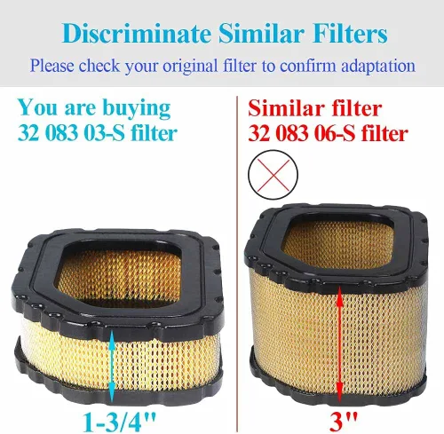 Miniatura 7 de HOODELL Paquete de 2 filtros de aire 32 083 03 para Kohler Courage Engine SV710 SV715 SV720 SV730 SV735 SV740 para cortacésped, repuesto para 32 083