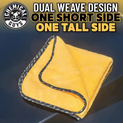 Miniatura 7 de Chemical Guys Toallas de Microfibra Premium de Grado Profesional para Automóviles, Dorado, 16" x 16", Paños de Detallado de Autos Ultra Suaves y Sin