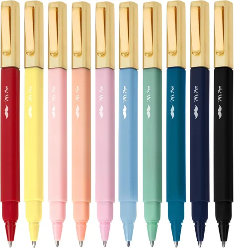 Miniatura 9 de Mr. Pen - Bolígrafos estéticos, paquete de 10 unidades, tinta colorida, 0.028 in, tinta de secado rápido, sin mancha, no se traspasa a través
