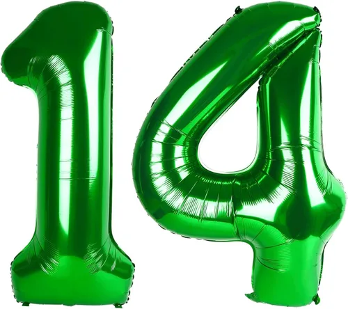 Miniatura 205 de Globos de números de 5 globos de 40 pulgadas, decoraciones de cumpleaños azules para niños y niñas, globos de números azul marino grandes