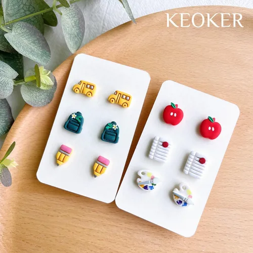 Miniatura 2 de KEOKER Cortadores de arcilla escolar, cortadores de aretes de arcilla polimérica para fabricación de joyas, cortadores de arcilla polimérica, 7