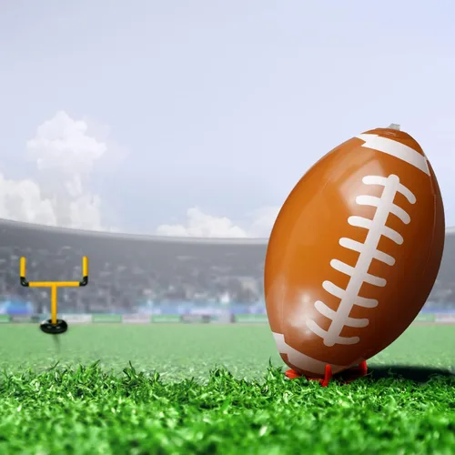 Miniatura 7 de Zhanmai Inflatable Jumbo Football Set Inflatable Football Goal Post with Beach Ball Target Goal Post Ball or Outdoor Sport Summer Beach Pool Party