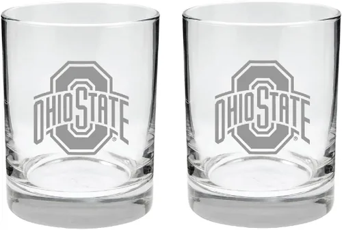 Miniatura 9 de Texas A&M Aggies - Juego de 2 vasos (2 caras), acabado satinado, roca (o whisky)