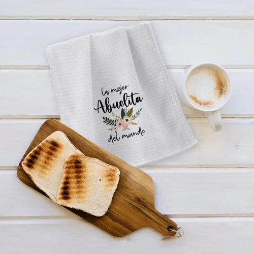 Miniatura 5 de OHSUL La Mejor Abuelita Del Mundo - Toallas de cocina españolas altamente absorbentes, paños de cocina, toalla de mano para la mejor abuela