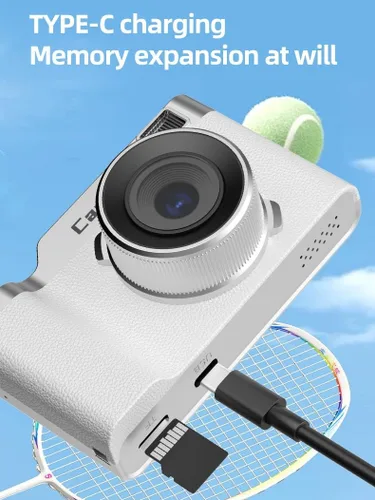 Miniatura 5 de Cámara digital de enfoque automático para fotografía y vlogging con tarjeta de memoria de 32 GB, 1080P HD frontal y trasera dual selfie cámara