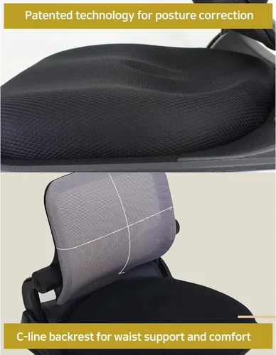 Miniatura 8 de Silla de suelo patentada con soporte de espalda, silla ortopédica plegable para adultos y niños, asiento japonés sin patas para meditación, TV