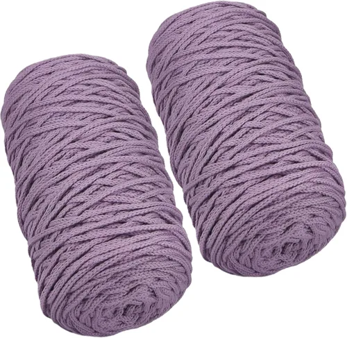 Miniatura 24 de 200g de hilo de algodón hueco tejido a crochet, hilo redondo de tela para bolso de mano de bricolaje, canasta, cojín, bolsa de crochet (Azul Aqua)