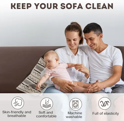 Miniatura 6 de Funda de sofá modular en forma de L, fundas suaves y elásticas, protector de muebles seccionales para mascotas, se adapta bien, antideslizante