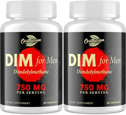 Orinthalixium DIM para Hombres 750MG – Equilibrio Hormonal, Apoyo al Estrógeno para Hombres, Suplemento DIM, Desintoxicación, Vitalidad y
