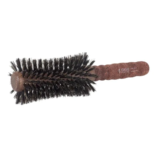 Miniatura 3 de Ibiza Hair Cepillo cóncavo de cerdas de jabalí (RLX4-2.559 in) Cerdas arremolinadas reforzadas con mango de corcho Contornea a