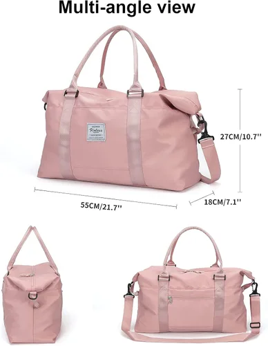 Miniatura 5 de Bolsa de viaje para gimnasio, bolsa de hombro para fin de semana para mujer