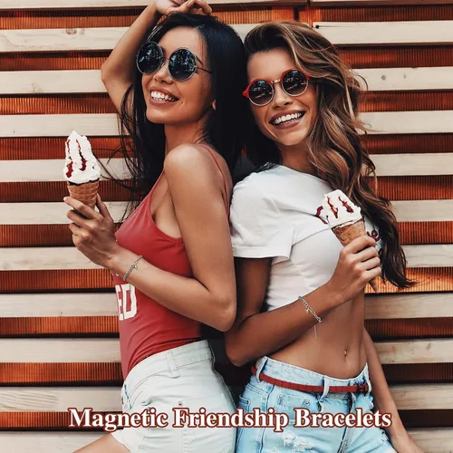 Miniatura 5 de GIEIWIW Magnetic Couple Bracelet Set Friendship Couple Long Distance Bracelet Gold Bracelet Women Men for Graduation Valentine's Day Father's Day