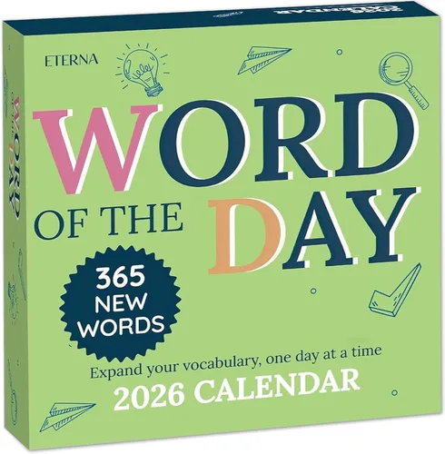 Calendario diario de la palabra del día 2026 | Calendario de escritorio desprendible día a día con 365 palabras y definiciones nuevas e interesantes