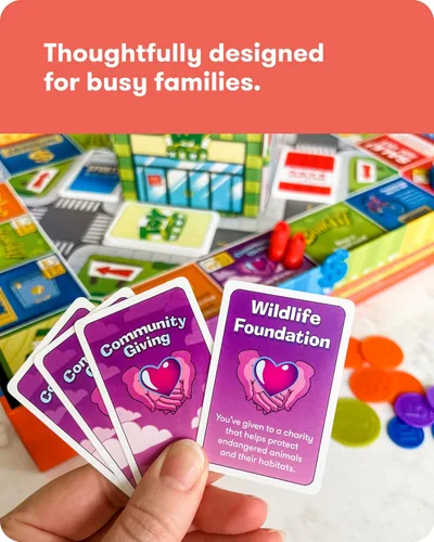 Miniatura 7 de SimplyFun BankIt! - Juego de dinero para niños - Aprende a ahorrar, gastar, donar, ganar intereses bancarios y más - Juego para niños de 8 años