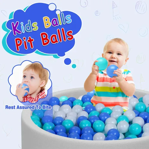 Miniatura 4 de Hovenlay 100 bolas para piscina de bolas para niños, bolas de plástico para piscina de bolas, bolas de juego para bebés y niños pequeños, ideal