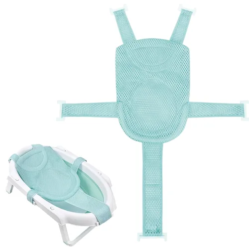 Miniatura 25 de Colorlife Asiento de Baño para Bebé con Malla de Apoyo, Asiento de Baño para Bebé, Ajustable, Cómodo, Antideslizante, Malla de Ducha de Cinco Puntos