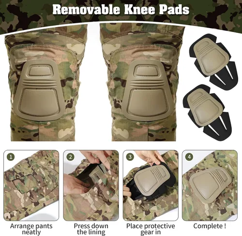Miniatura 2 de G3 - Pantalón de combate para hombre, ropa táctica militar de camuflaje para hombre, multibolsillo, antidesgarros, caza, senderismo, paintball