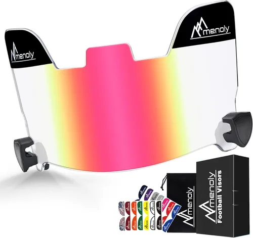 Miniatura 9 de MENOLY Visera de fútbol, visera de casco de fútbol juvenil, resistente a los arañazos, bloqueo UV, visera de protección facial para casco de fútbol